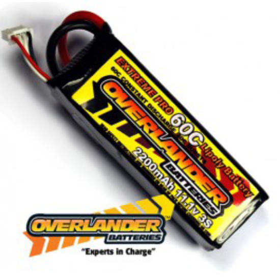 Overlander EXTREME PRO 2200mAh 3S 11.1v 60C Lipo Battery XT60