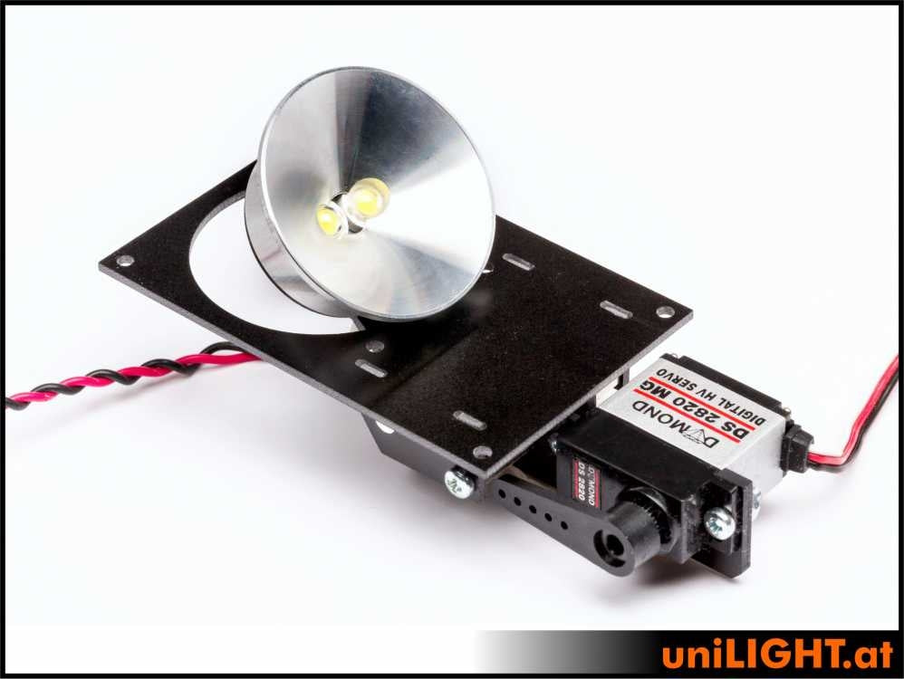 40mm Drop-Out Spotlight HV, 8Wx2, T-FUSE from UniLight FLIP40HV-080x2-WE