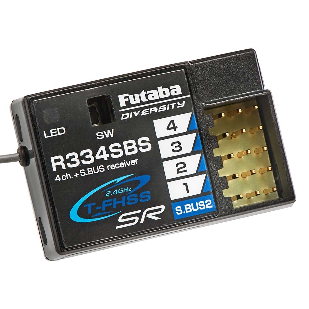 Futaba R334SBS 4-Channel T-FHSS SR Receiver - HV, 2.4GHz (P-R334SBS)