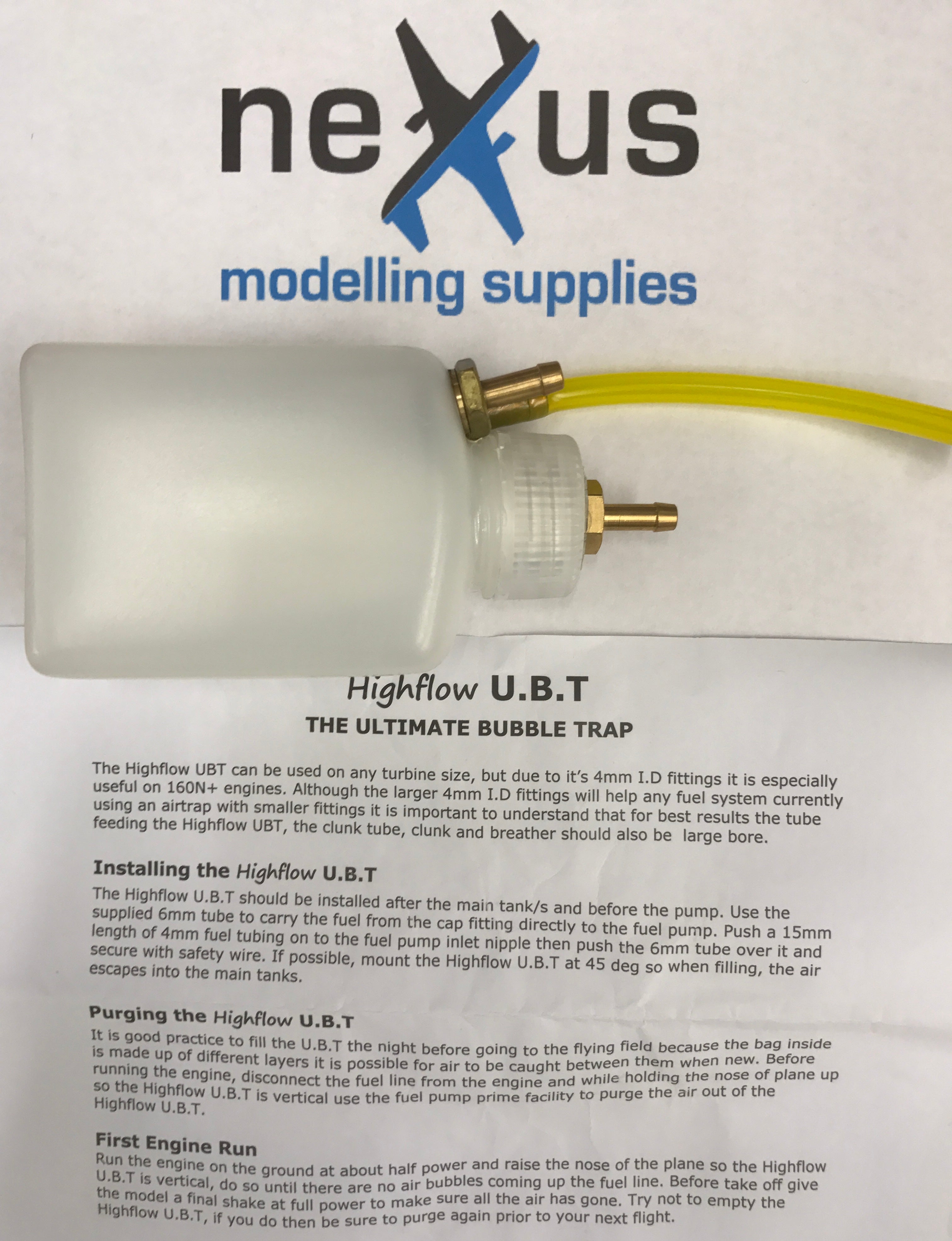 BVM Style Air Trap UAT Bubble Trap Hopper With Large Fittings Bracket not included