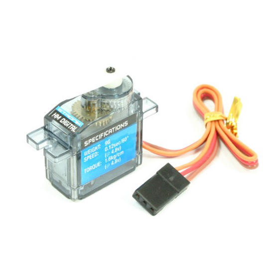 Etronix 9g 1.6kg/0.12s Micro Digital Servo With Half Metal Gears ET0005HMD 5055323959677