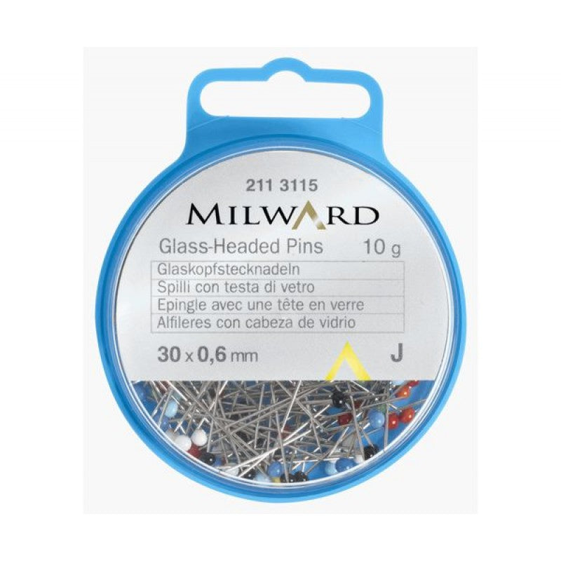 Milward Glass-Headed Pins (30 Pack)