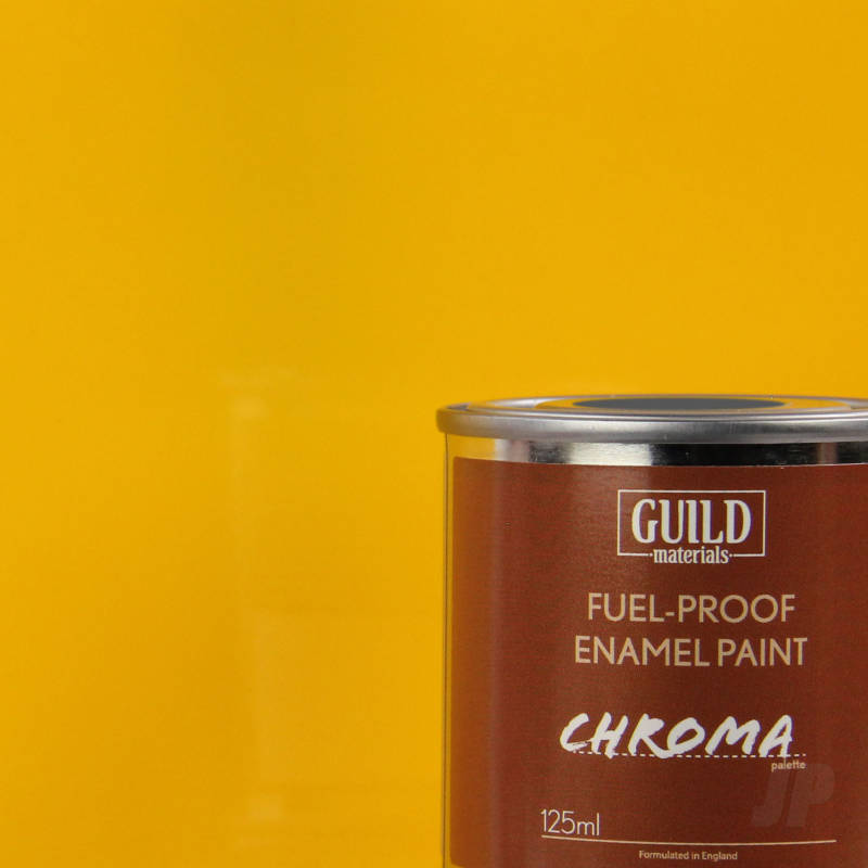Guild Materials Gloss Enamel Fuel-Proof Paint Chroma Cub Yellow (125ml Tin)