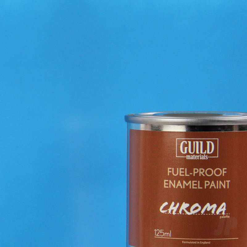 Guild Materials Gloss Enamel Fuel-Proof Paint Chroma Light Blue (125ml Tin)