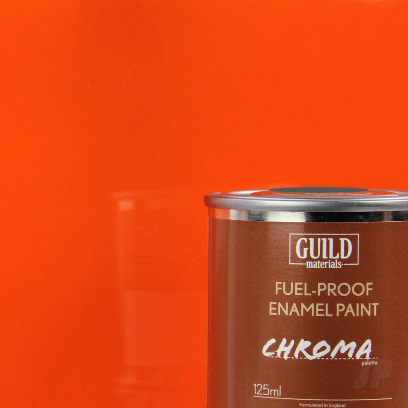 Guild Materials Gloss Enamel Fuel-Proof Paint Chroma Orange (125ml Tin)