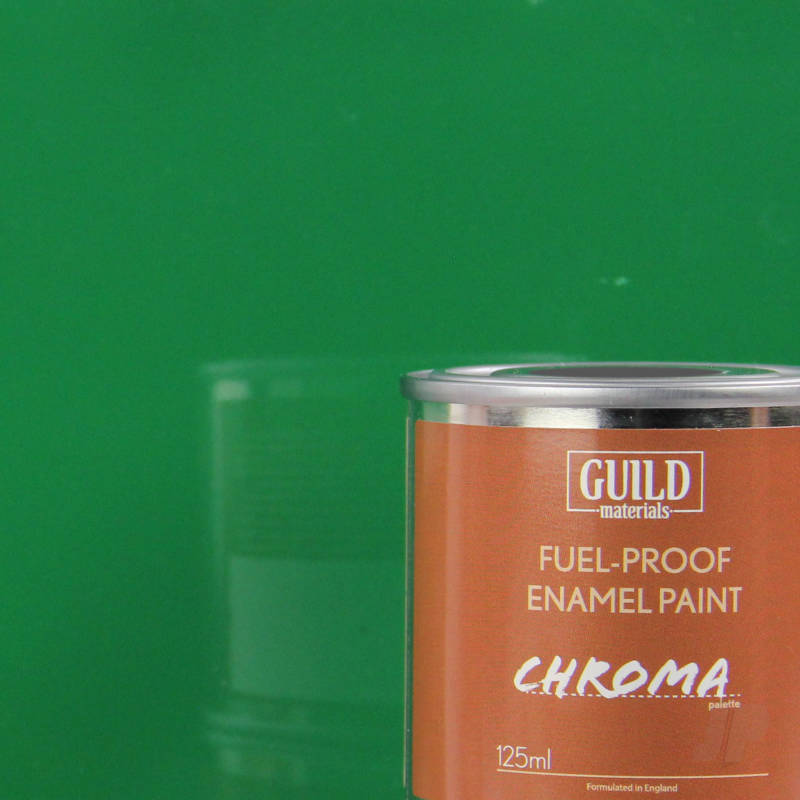 Guild Materials Gloss Enamel Fuel-Proof Paint Chroma Green (125ml Tin)