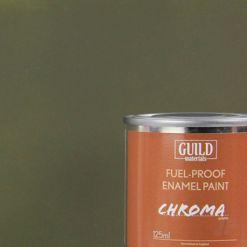 Guild Materials Matt Enamel Fuel-Proof Paint Chroma Olive Drab (125ml Tin)