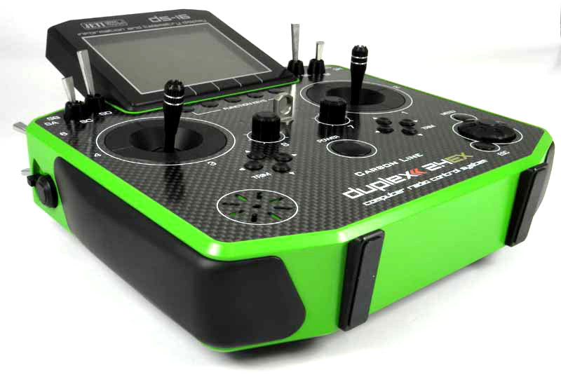 Jeti Duplex 2.4EX DS-16 Carbon Green Transmitter Multimode