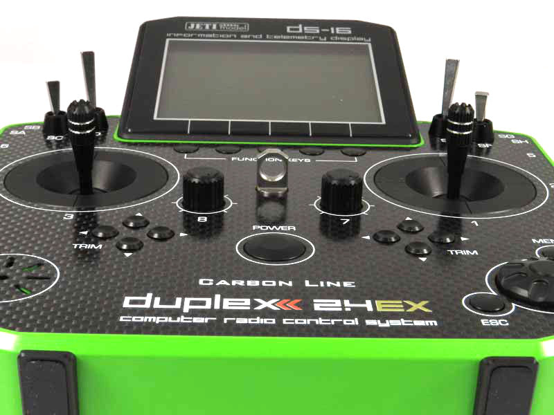 Jeti Duplex 2.4EX DS-16 Carbon Green Transmitter Multimode