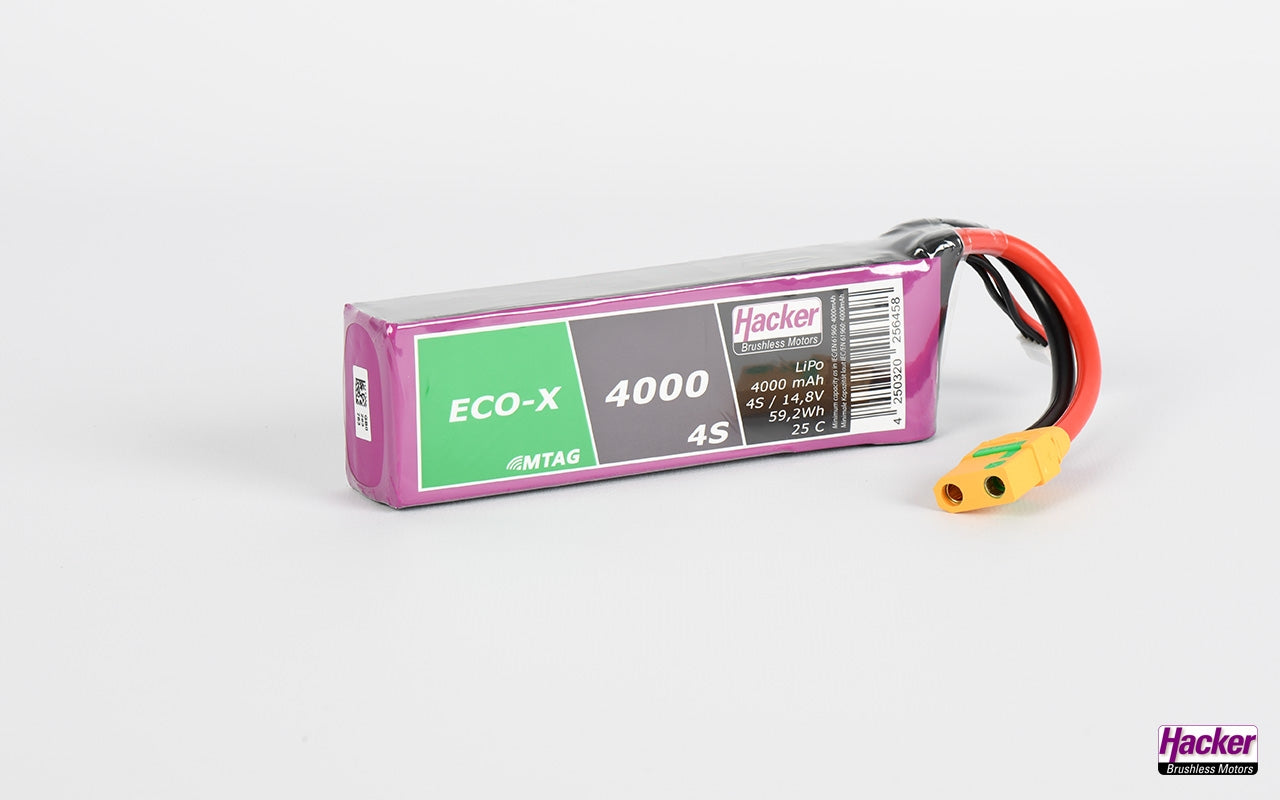 Hacker TF ECO X 4s 4000mAh 25C MTAG LiPo Battery with XT90 4250320256458