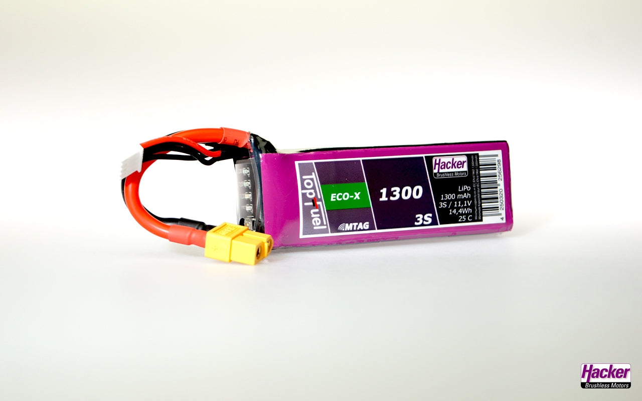 Hacker TopFuel ECO-X 3S 1300mAh 25C LiPo Battery XT60 MTAG 91300341