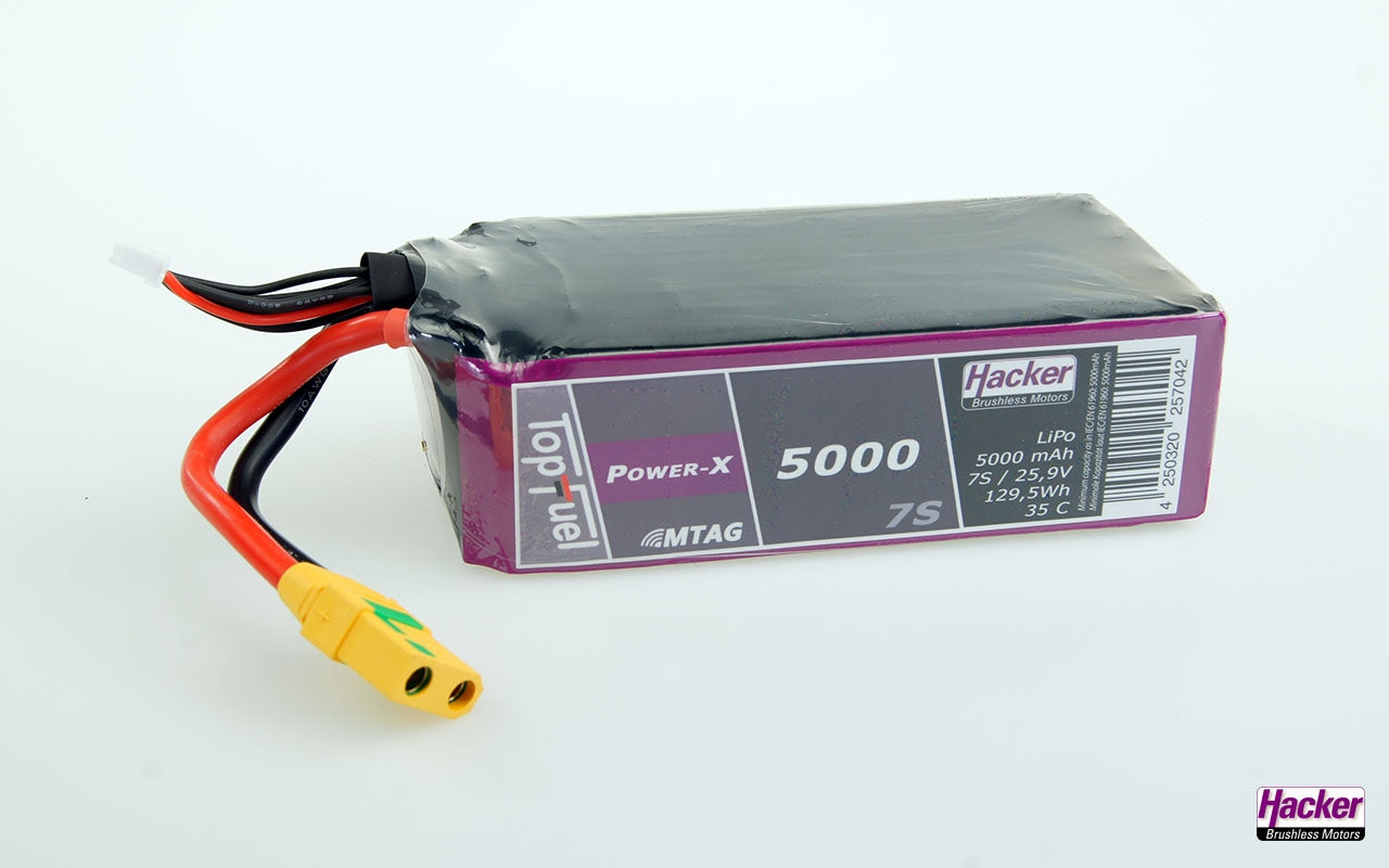 Hacker TopFuel Power-X 7S 5000mAh MTAG 35C LiPo Battery 95000761
