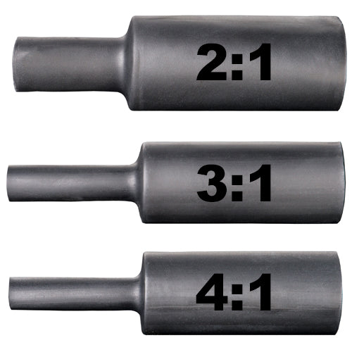 1/4" / 6.4mm Heat Shrink Tubing 1 Metre - Black