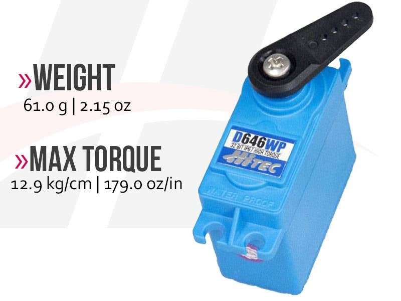 Hitec D646WP Wide Voltage Waterproof Servo 2221280