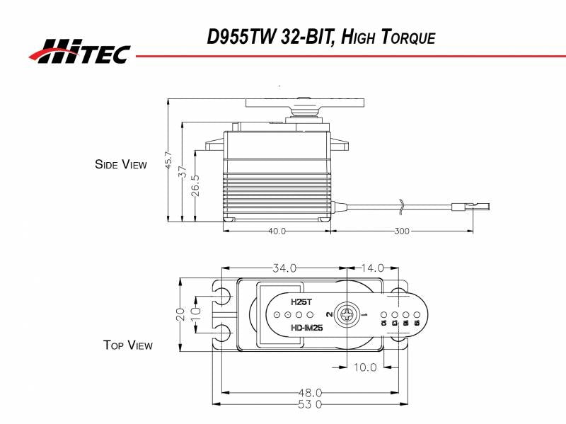 Hitec D955TW Wide Voltage Ultra Torque 2221019
