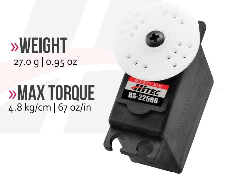 Hitec HS225BB Mighty Mini Servo High Torque 4.8kg & Speed