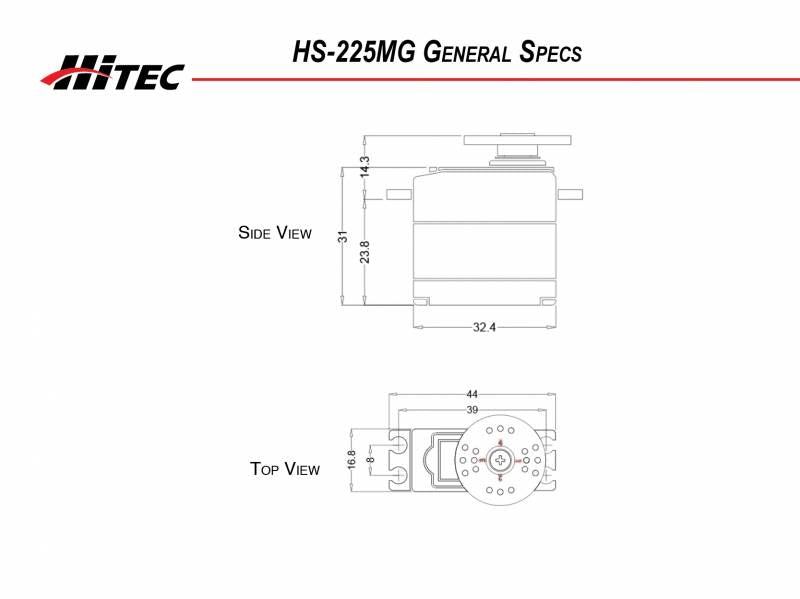 Hitec HS225MG Mighty Mini With Metal Gears Servo