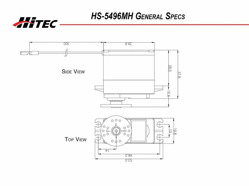 Hitec HS-5496MH Digital High Voltage (HV) High Torque Metal Gears Servo
