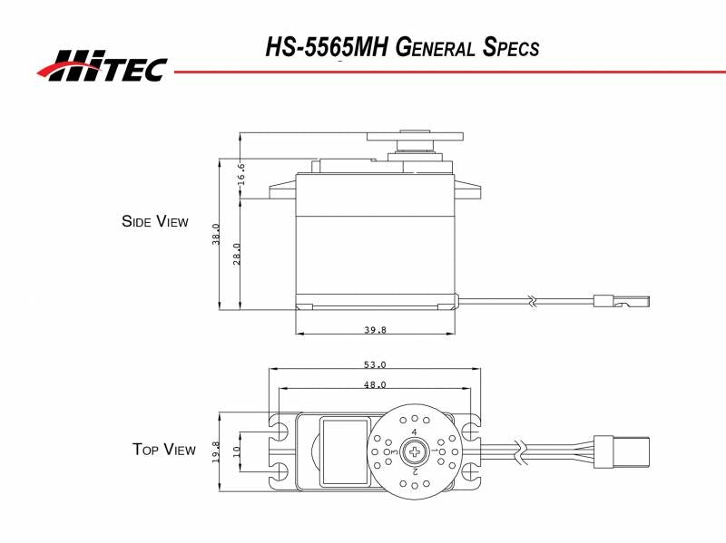 Hitec HS5565MH Digital Coreless High Voltage (HV) 14kg Metal Gear Servo