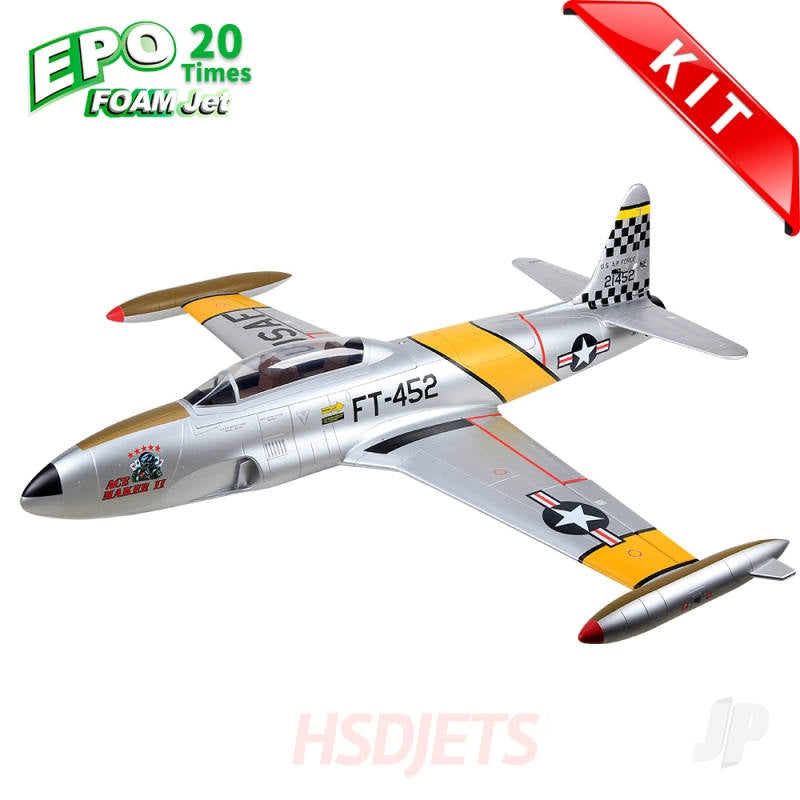 HSD Jets T-33 8kg Turbine Foam Jet, Yellow Ribbon (Kit)