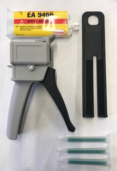 Epoxy Glue Gun Applicator Starter Set with Loctite Hysol Cartridge 9466 & 3 Nozzels