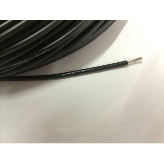 Black Silicone Wire 16AWG - Sold per 1M length from the reel