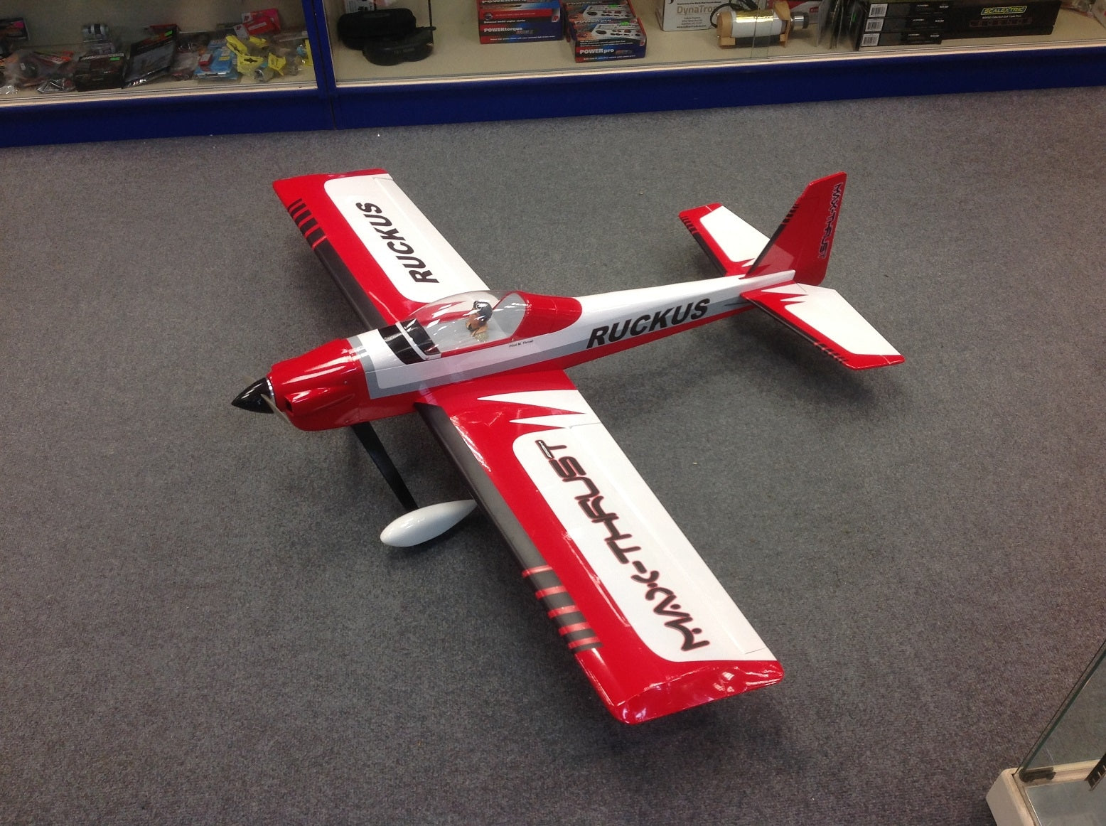 Max Thrust Pro-Build Balsa Ruckus ARTF Kit Red - IC or Electric 1-MT-BALSA-RUCKU