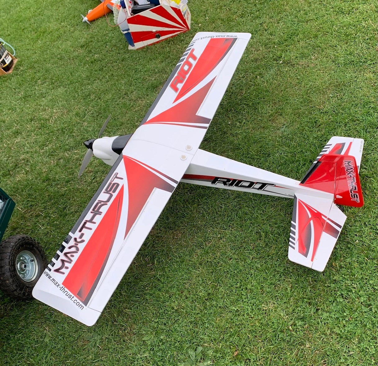 Max Thrust Pro-Build Balsa Riot ARTF Kit Red - IC or Electric 1-MT-BALSA-RIOT-R