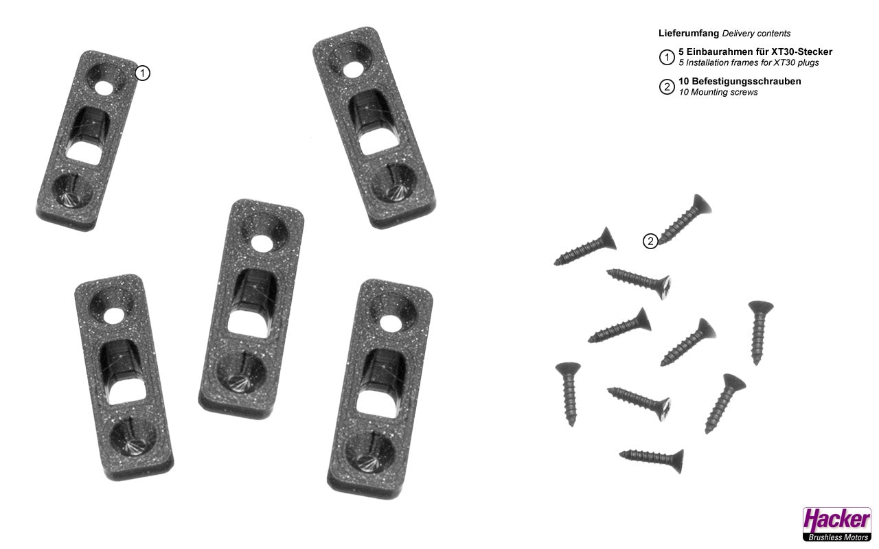 Emcotec Installation frame for XT30 plugs A85102