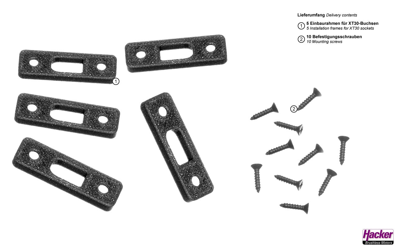 Emcotec Installation frame for XT30 sockets A85103