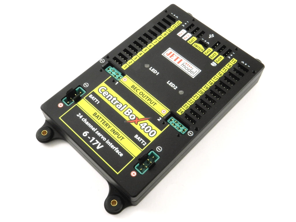 Jeti Central Box 400 + 2 x Rsat2 & RC Switch DUPLEX 2.4EX J-CB-400-RS-RCSW