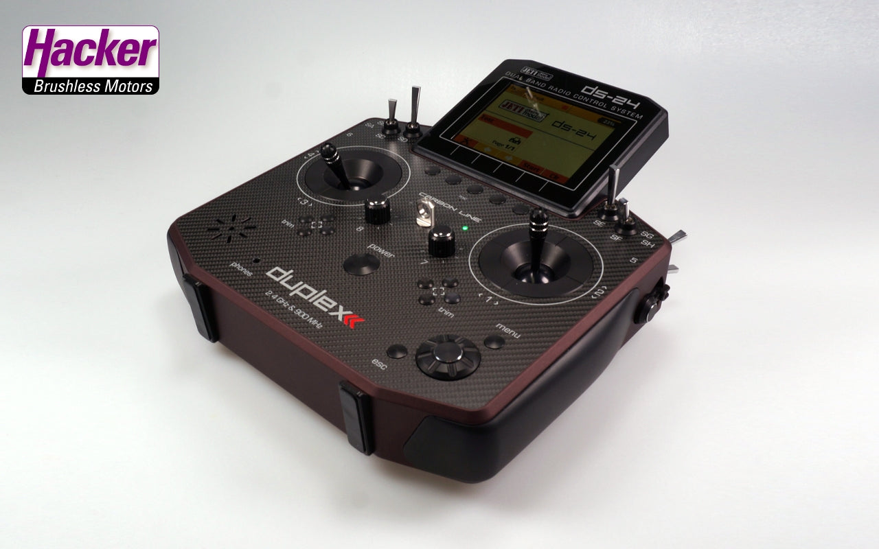 Jeti Duplex 2.4 EX DS24 Carbon Line Dark Red Multi Mode Transmitter with REX10 Receiver 80001622_
