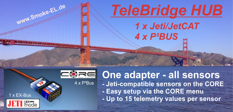 Jeti to Powerbox Core Telemetry Bridge HUB V9 Z0502 from Smoke Systems