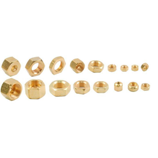 M3 Plain Brass Nuts PBNm3