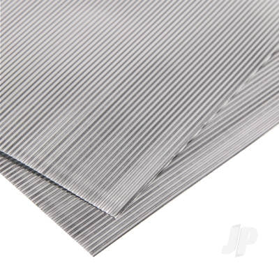 K&S .002in Thick .187in Spacing Crimped Aluminium Corrugated Sheet KNS16134