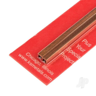 K&S 3/16in 12in Copper Square Tube (2 pcs) KNS5091