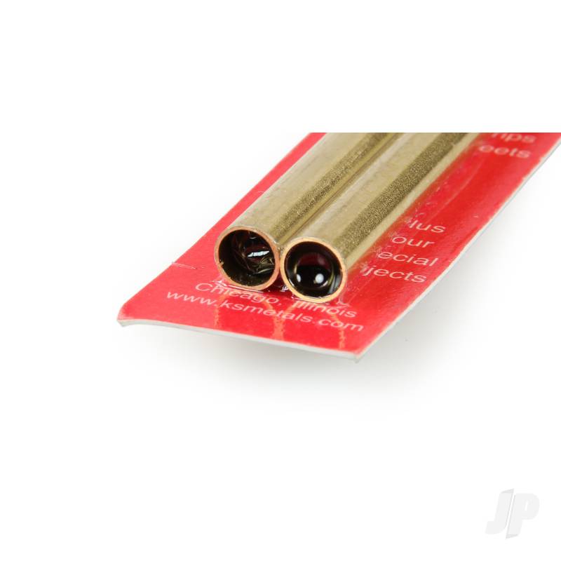 8x300mm Round Brass Tube, .45mm Wall (2pcs) 9826