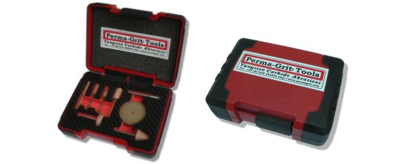 Perma-Grit Set Of 7 Rotaries ( fine grit ) 3.1mm (1/8") arbor KT1F