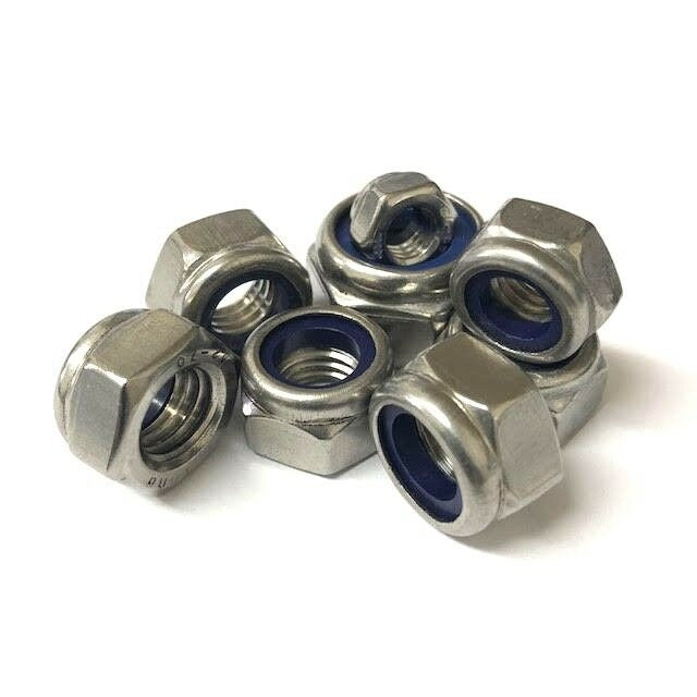 M4 Nyloc Nuts A2 Stainless Steel