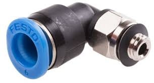 M5 6mm Festo QS Elbow Push Fitting for Intairco CMB, HP Mega Filter & Mini Trap