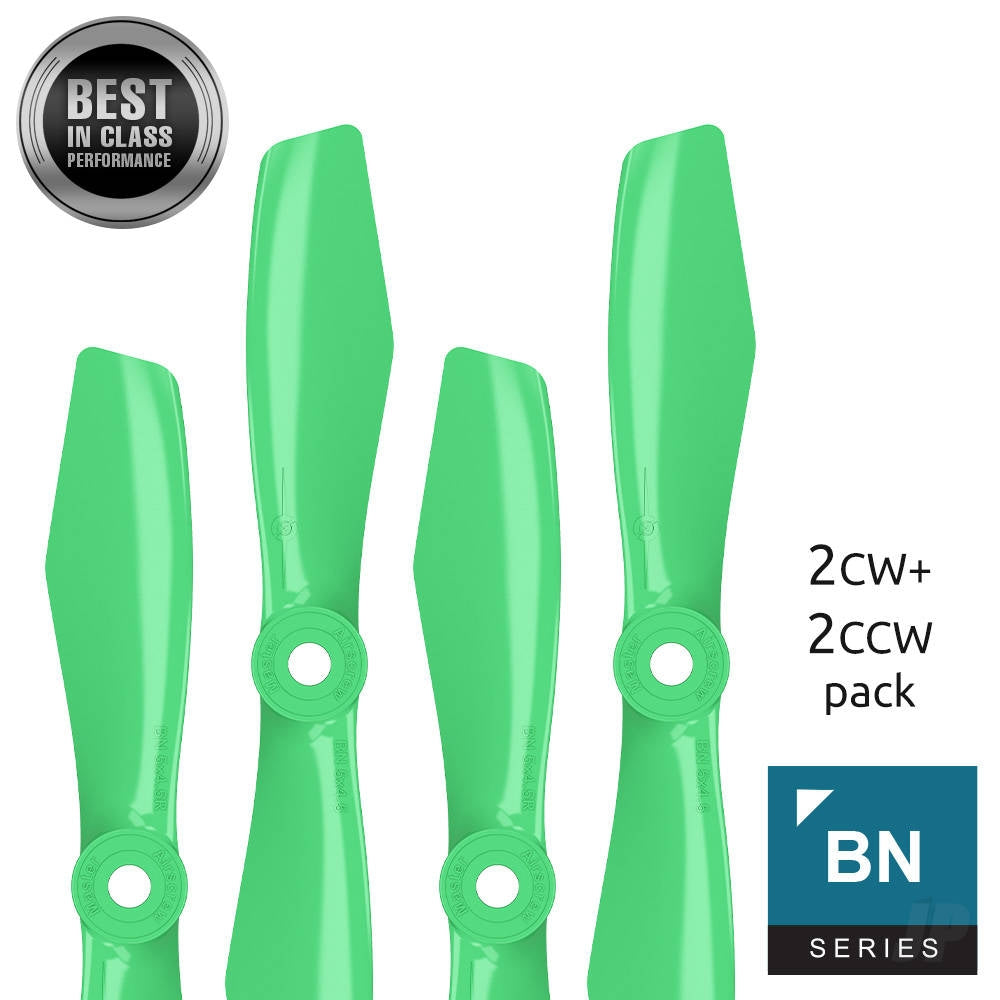 Master Airscrew 5x4.5 BN-FPV Bullnose Propeller Set 4x Green MASBN05X45SG4