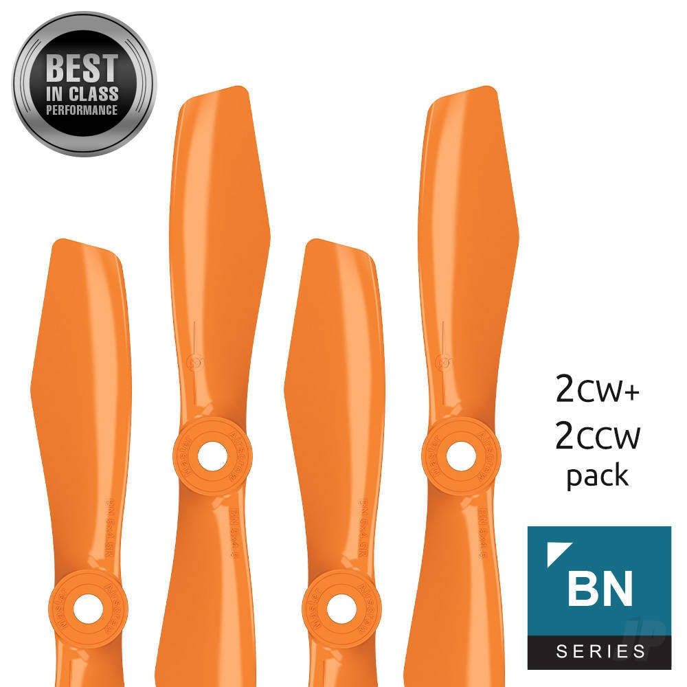 Master Airscrew 5x4.5 BN-FPV Bullnose Propeller Set 4x Orange MASBN05X45SO4