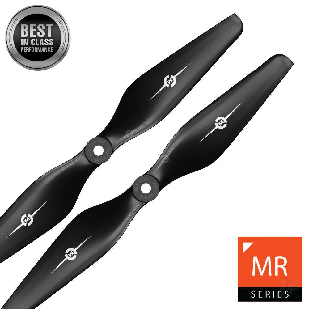 Master Airscrew 12x4.5 MR Propeller Set x2 Black MASMR12X45SB2