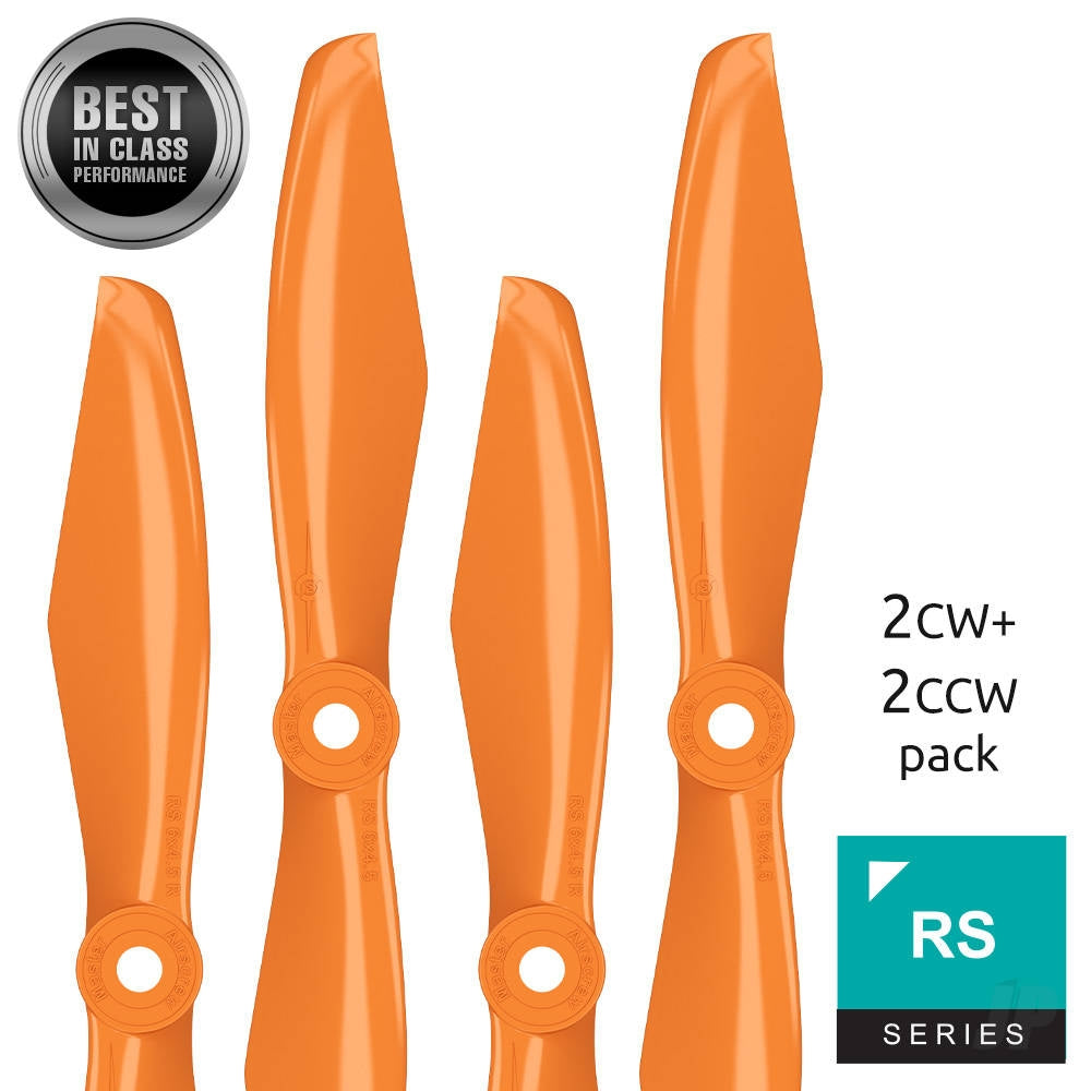 Master Airscrew 6x4.5 RS-FPV Racing Propeller Set 4x Orange MASRS06X45SO4
