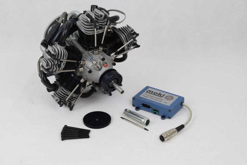 Moki 180 Radial 5 Cylinder Engine With Exhaust Collector