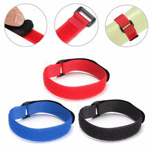 Velcro Battery Strap 300mm with Ring in Black