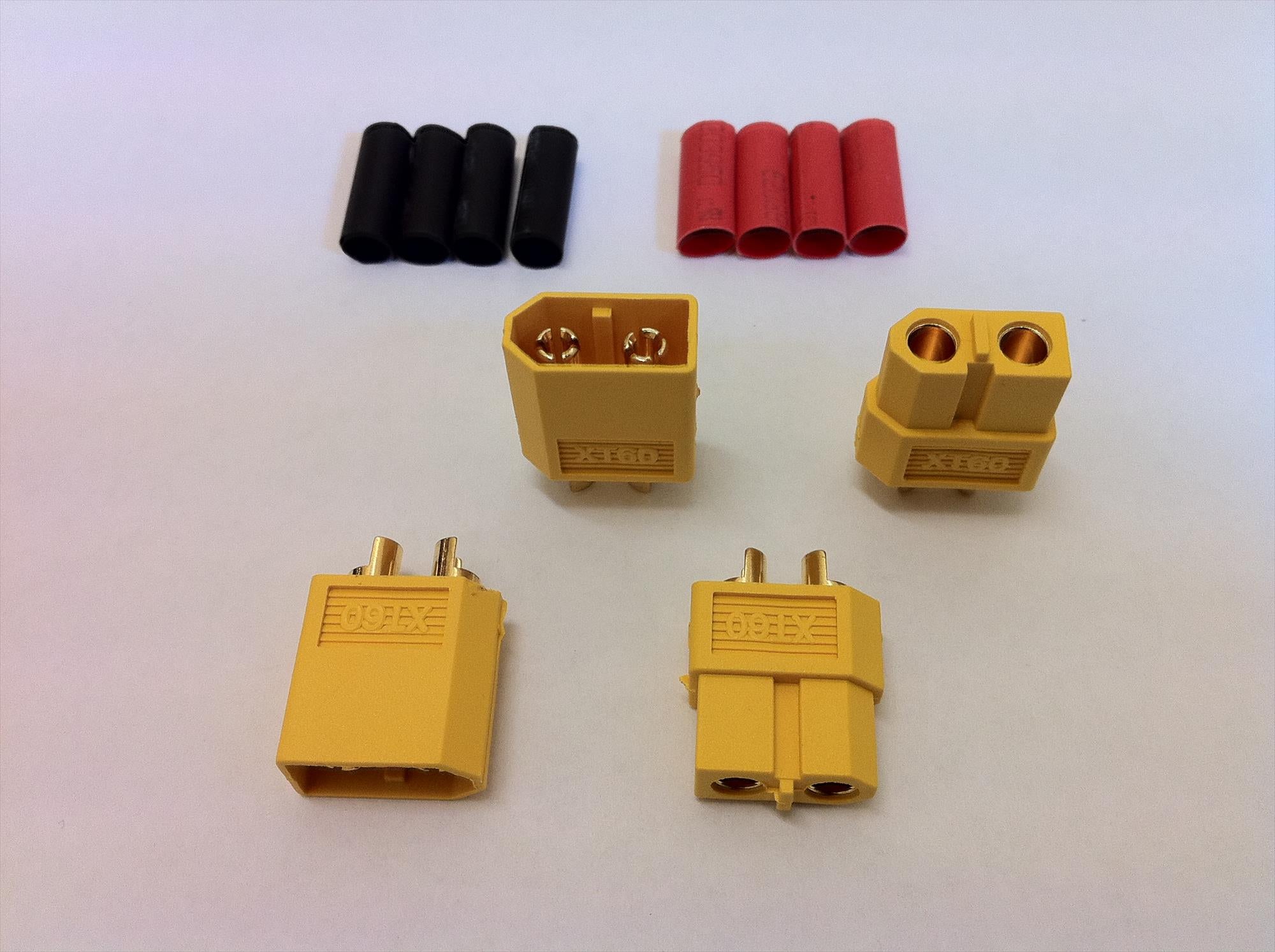 Logic RC XT60 Connector Set with Heat Shrink (2 Pairs) O-FS-XT60/02