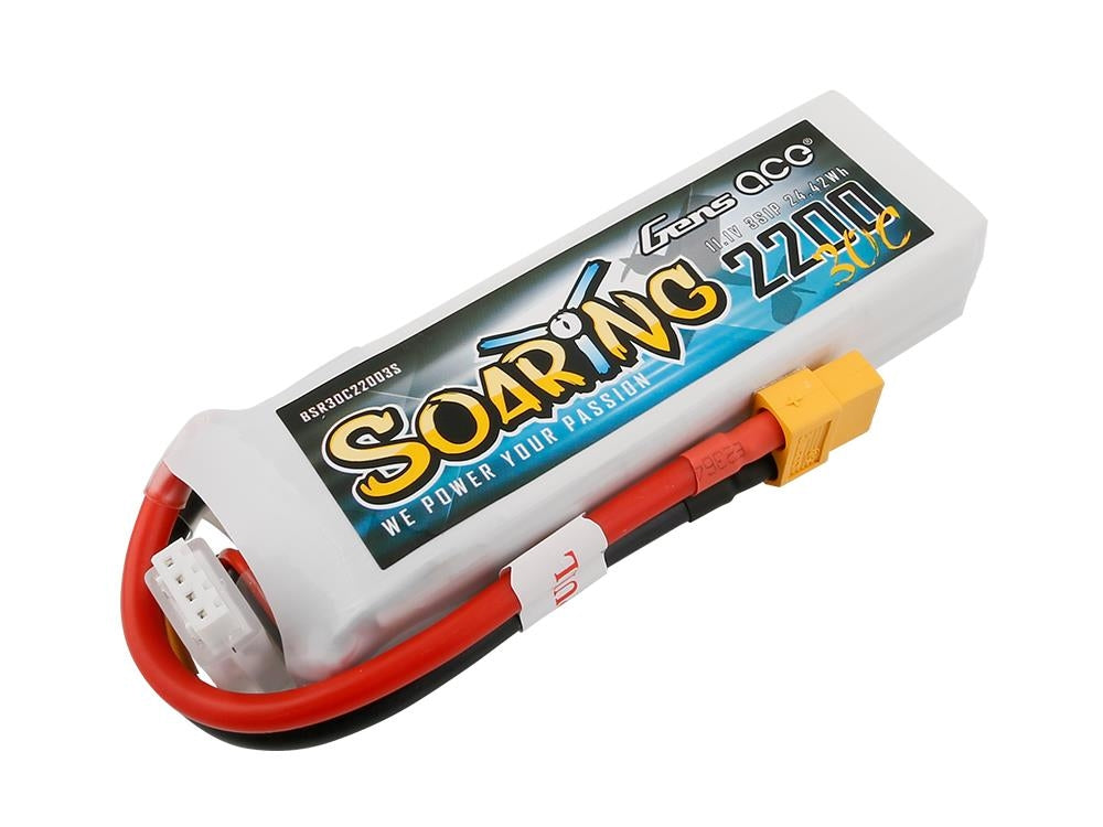 Gens Ace Li-Po 3S 11.1V 2200mAh 30C Soaring with XT60 O-G3S2200-30X6