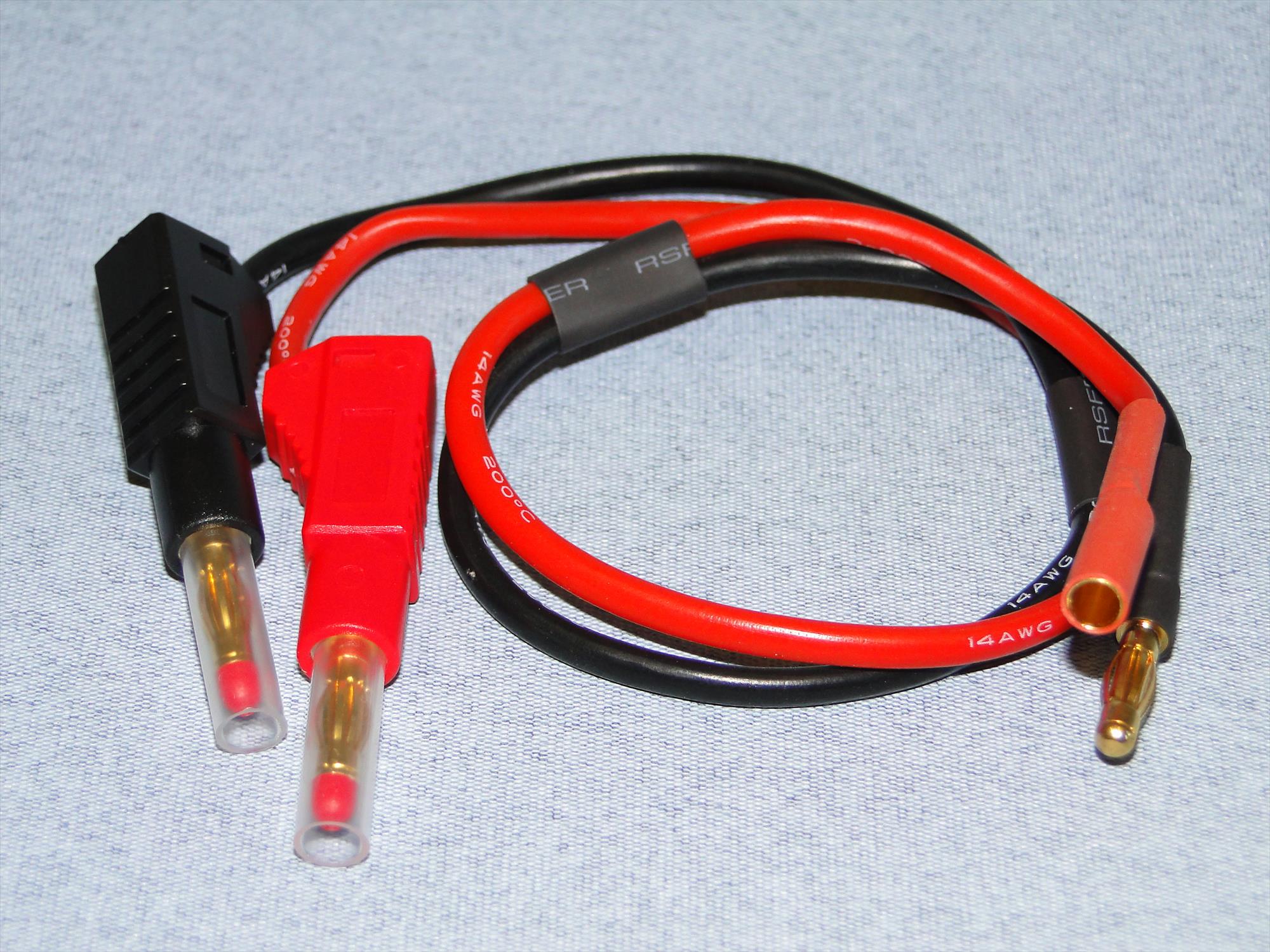Logic RC Charge lead 4mm-4mm (F+)(M-) O-LGL-CLG4