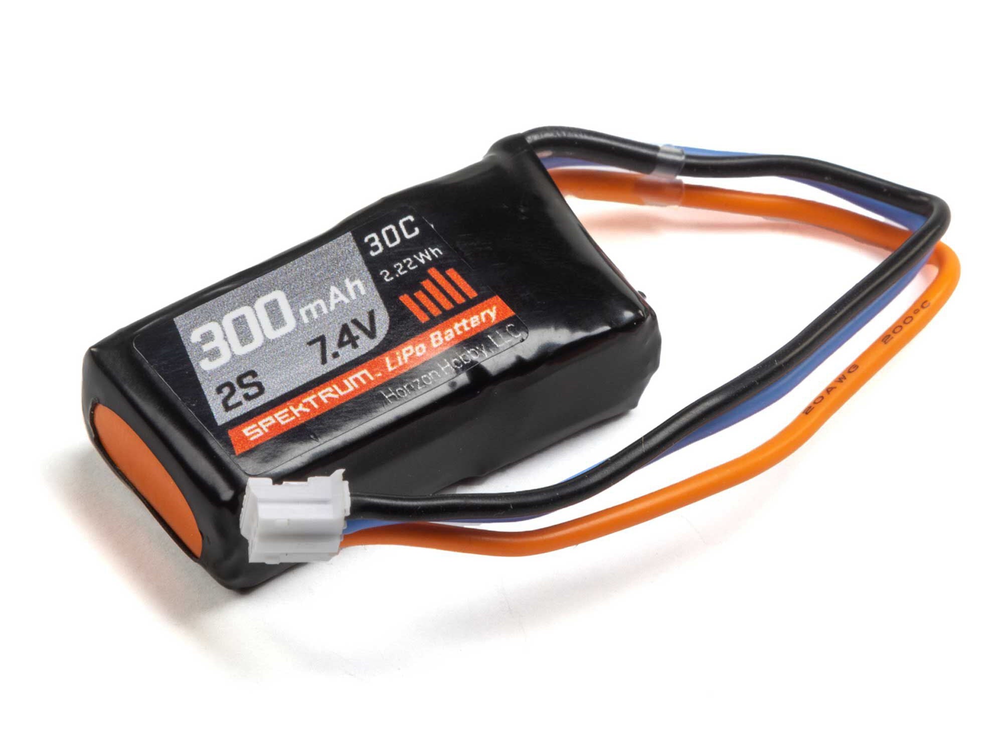 Spektrum 7.4v 300mAh 2S 30C LiPo Battery - PH Connector SPMX3002S30